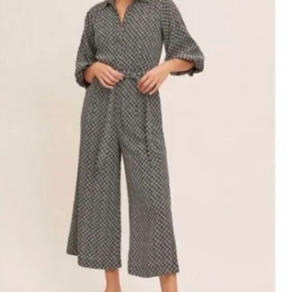 Anthropologie Pants - Anthropologie Maeve‎ Myka Wide Leg Jumpsuit Size 6